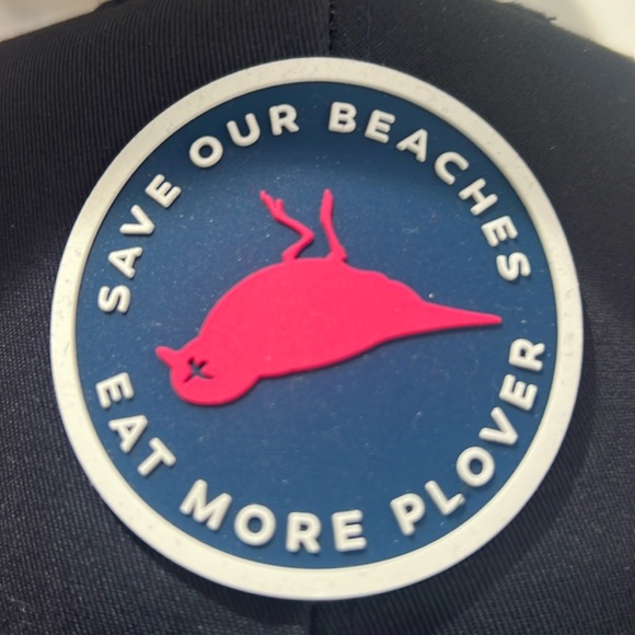 Save Our Beaches - Eat More Plover Rubberized Logo SnapBack Cap - Picture 2 of 4